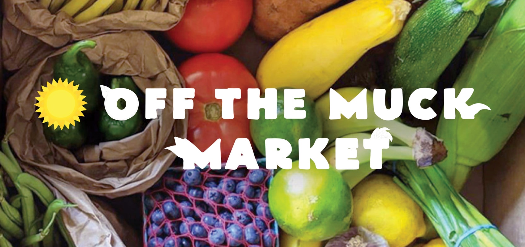 Off the muck market - Box of various fruits and vegetables