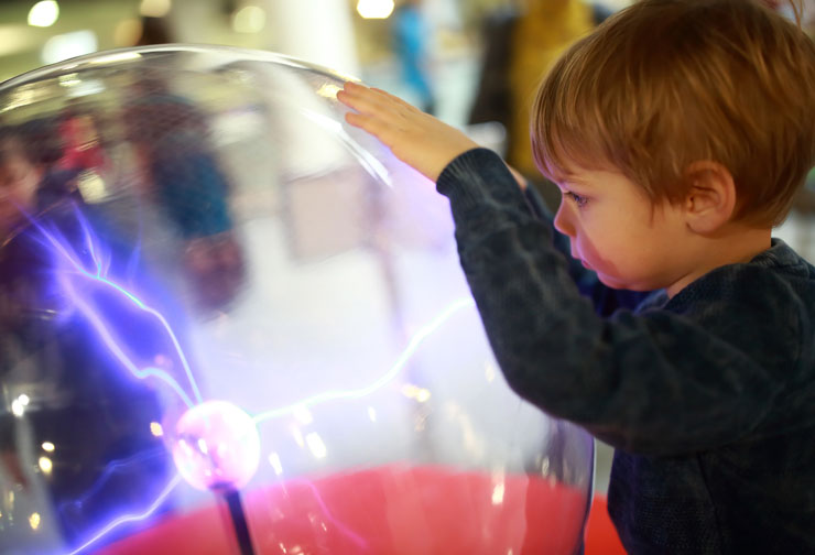 child at museum