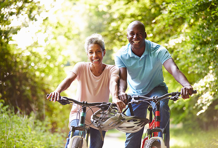 couple enjoying bicycle rides