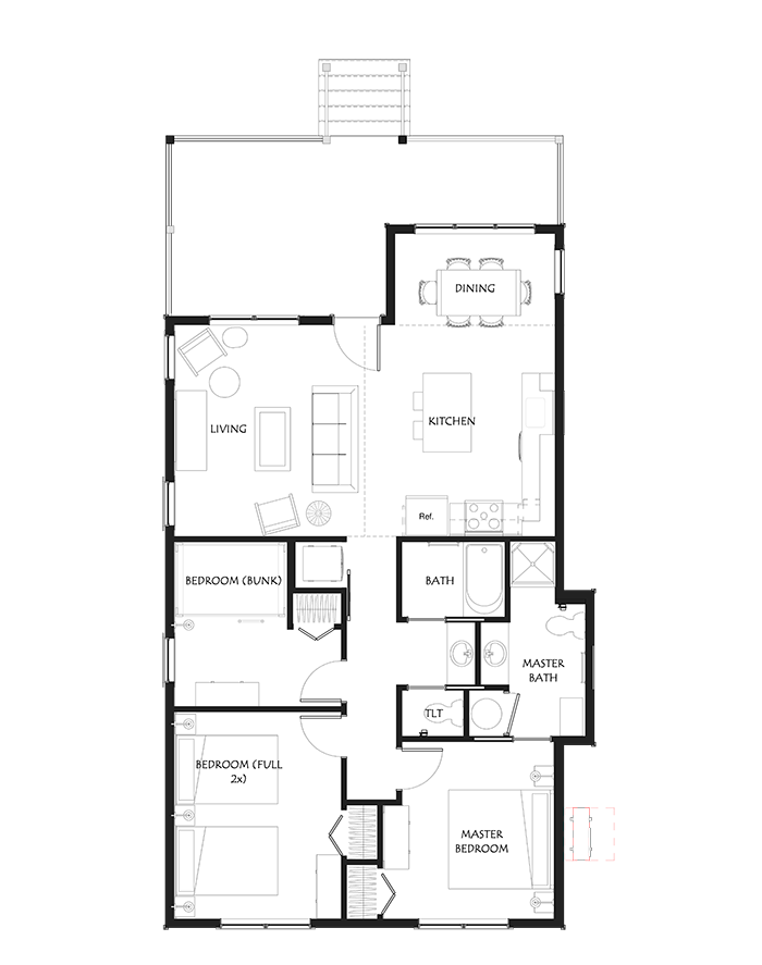 3 Bedroom Cottage Floor Plan