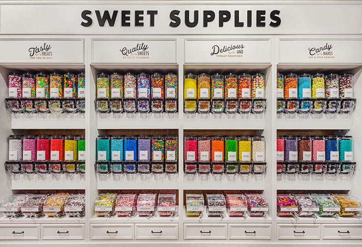 Sweet Supplies - Sweets wall at Sylvan Beach Supply Co