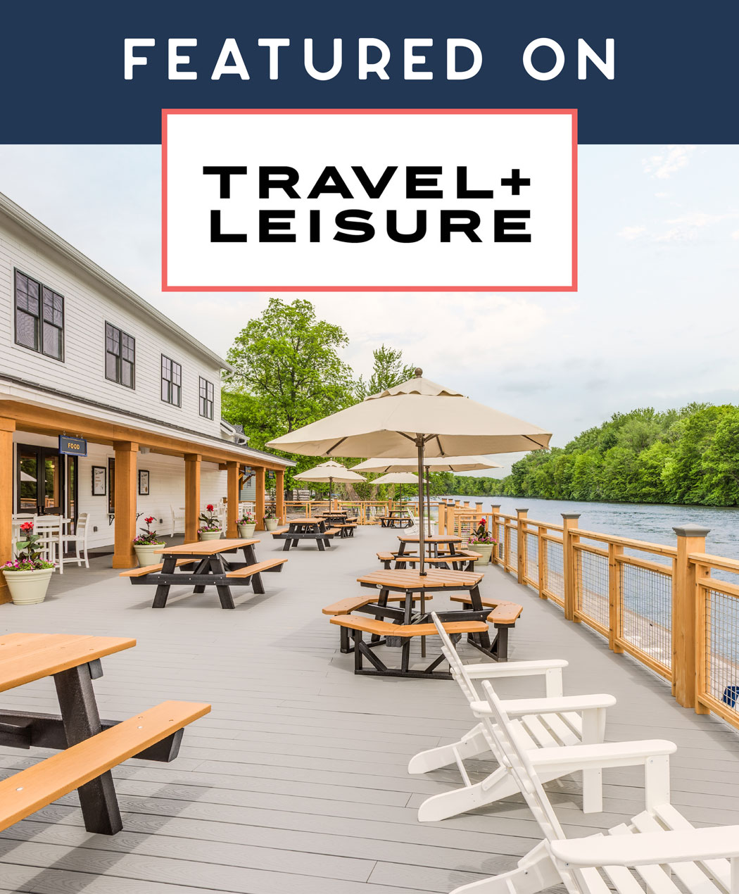 Featured on Travel+Leisure - Cove Exterior next to Oneida lake