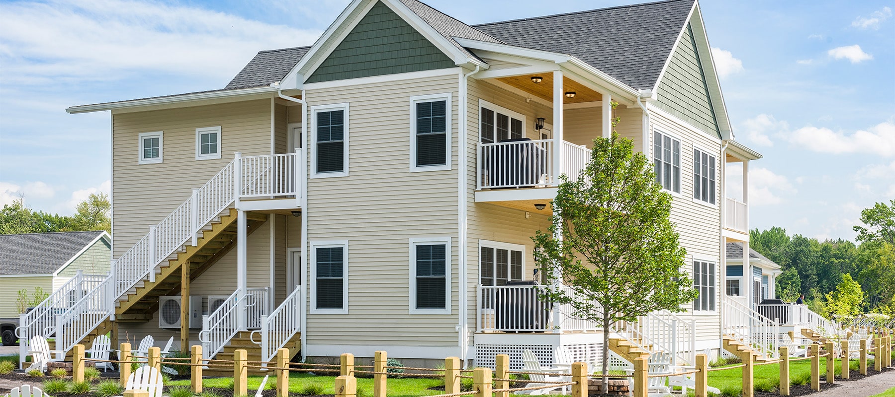 Exterior of cottage at the cove