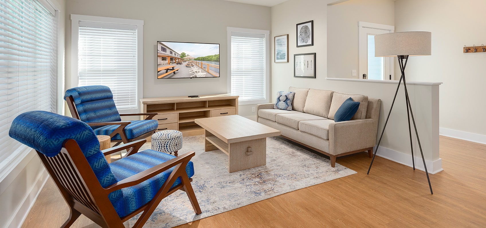 Living Room in a cottage at the Cove