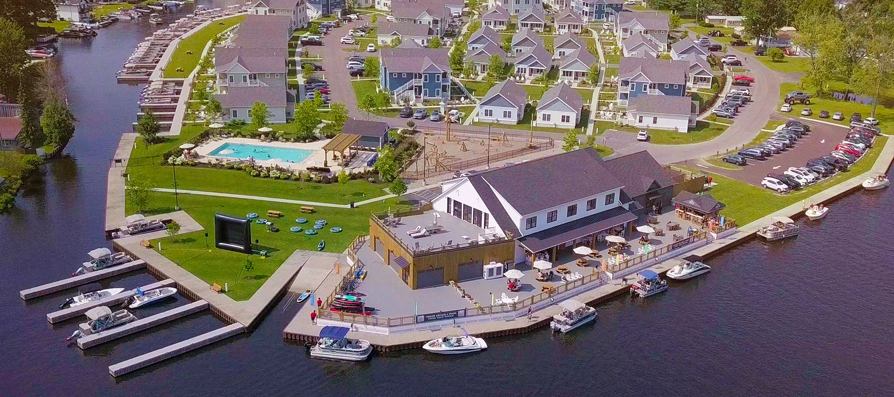 Aerial photo of The Cove at Sylvan Beach