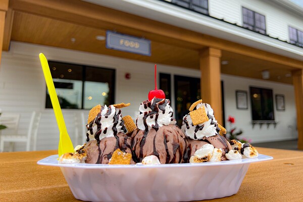 Ice Cream Sundae At Sylvan Beach Supply Co. At The Cove