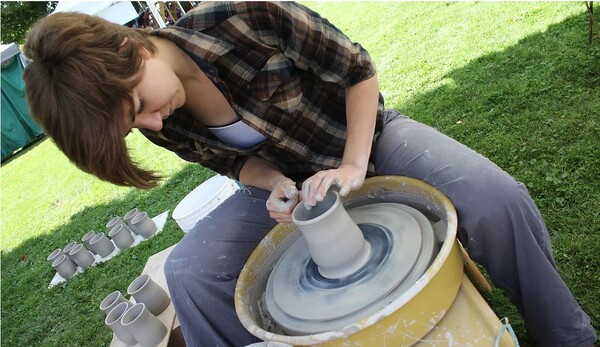 Potter At Cooperstown Artisan Festival